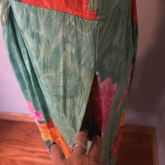 Jams World Sleeveless Dress Loose Fit Retro Floral Dress Hawaiian Tropical - Picture 4 of 8